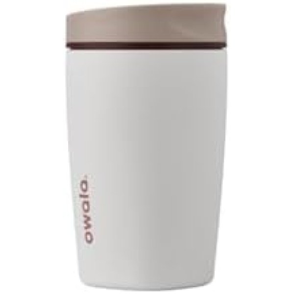 Owala SmoothSip Slider Insulated Stainless Steel Coffee Tumbler, Reusable Iced