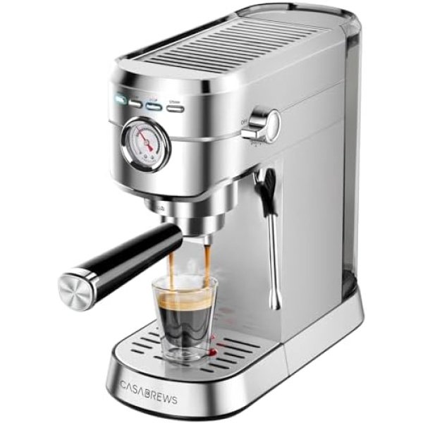 CASABREWS CM5418 Espresso Machine 20 Bar, Compact Espresso Maker
