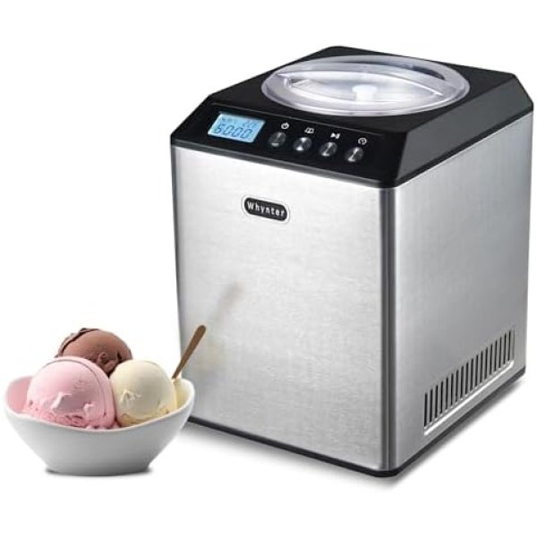 Whynter Ice Cream Maker Machine Automatic 2.1 Qt.