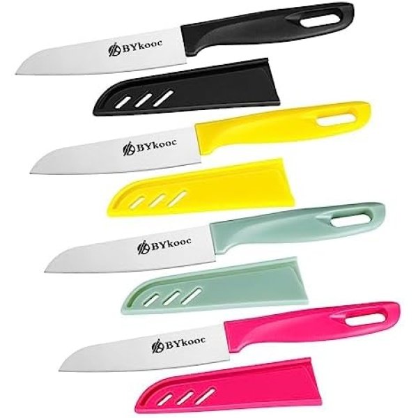 8 pieces Paring Knives (4PCS Peeling Knives and 4PCS Knife Sheath), Ultra Sharp