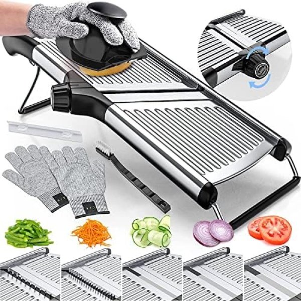 Gramercy Adjustable Mandoline Food Slicer, Mandoline Slicer for Kitchen