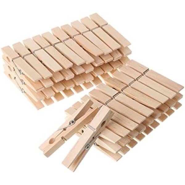 Mr. Pen- Wooden Clothes Pins, Large Natural Wood, 50 Pack, 2.9 Inch